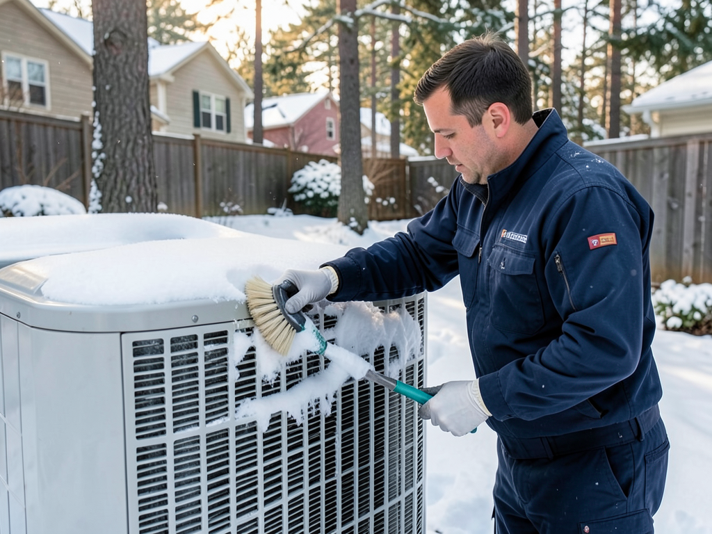 How to Safely Remove Snow and Ice From Your Forest Hills Heat Pump This Winter
